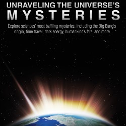 A cosmic scene of Earth with bright light rays and the title 'Unraveling the Universe's Mysteries' highlighting space exploration themes.