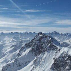 A view of the mountains from above.